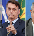 O ex-presidente Jair Bolsonaro (ao centro) e os generais da reserva Augusto Heleno (à esquerda)e Walter Braga Netto (à direita) podem virar réus a partir de julgamento na 1ª Turma do STF  Foto: Presidência da República / BBC News Brasil