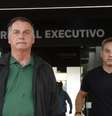 O ex-presidente Jair Bolsonaro chega a Brasília no dia do julgamento da denúncia contra si no STF  Foto: Wilton Junior/Estadão / Estadão