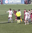 Jogadores de Inter e Torino discutem após acusação de racismo  Foto: Reprodução/Viareggio Cup