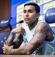 Dudu em entrevista coletiva  Foto: Divulgação/Cruzeiro