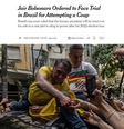 Bolsonaro réu é destaque na imprensa internacional  Foto: Reprodução/The New York Times
