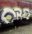 Registro da ORC em trem de carga. Grafitar em vagões de passageiros era bem mais difícil.  Foto: Arquivo pessoal