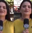 Repórter não percebeu inseto andando por sua roupa durante transmissão ao vivo  Foto: Reprodução/Instagram