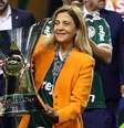 Presidente do Palmeiras, Leila Pereira defendeu a reeleição de Ednaldo Rodrigues  Foto: Cesar Greco/Palmeiras
