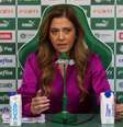 Leila Pereira esteve presente na cerimônia de premiação do Paulista de 2025 e pediu ações por confusão no fim da final entre Corinthians e Palmeiras  Foto: Reprodução/Cesar Greco/Palmeiras