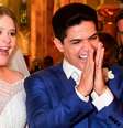 Vestido de noiva clássico com saia bordada e mais: a roupa de casamento da filha de Tom Cavalcante, Maria Cavalcante.  Foto: Brazilnews / Purepeople