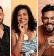 Diego Hypolito, Dona Vilma e Vinicius Nascimento  Foto: Divulgação | Globo