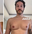 Eliezer impressiona com antes e depois após quatro meses de rotina intensa na academia  Foto: Reprodução/ Instagram / Contigo