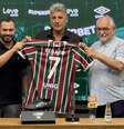Treinador Renato Gaúcho durante apresentação no Fluminense  Foto: X/@fluminensefc / Reprodução