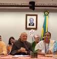 Glauber Braga durante Ato Ecumênico nesta quinta-feira, 10  Foto: Reprodução/Instagram: Sâmia Bomfim
