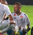 Neymar chora ao se machucar mais uma vez pelo Santos  Foto: Reprodução