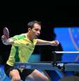 Hugo Calderano em ação na Copa do Mundo de tênis de mesa  Foto: Divulgação/ITTF / Estadão