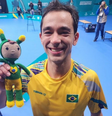 Hugo Calderano é o primeiro não asiático e não europeu campeão mundial de tênis de mesa  Foto: Reprodução/X/Time Brasil