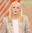 Eleonora Daniele ficou visivelmente abalada  Foto: Reprodução/Rai TV