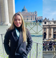 Brasileira Lara Diniz está em Roma com a família desde 15 de fevereiro, e relatou ao Terra que o clima é de muita comoção na capital italiana após a notícia da morte do papa Francisco  Foto: Arquivo Pessoal