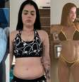 Antes e depois de Thaís Vasconcellos: esposa de Ferrugem mudou seu corpo e perdeu 40 kg com dieta e exercícios físicos. Veja 27 fotos!.  Foto: Reprodução/Instagram, @thaisrvv / AGNews / Purepeople