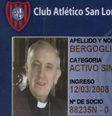 Papa Francisco era sócio do San Lorenzo   Foto: Reprodução/Twitter