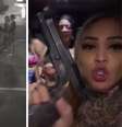 Núbia reagiu a um assalto a seu carro de luxo e desarmou criminoso em Guarujá  Foto: Montagem/Reprodução/Instagram