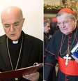 O ex-arcebispo Carlo Maria Viganò, o cardeal aposentado Raymond Leo Burke e o ex-bispo Joseph E. Strickland estavam entre os opositores mais veementes de Francisco dentro da Igreja  Foto: Getty Images/Reuters / BBC News Brasil