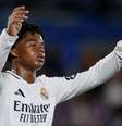 Endrick lamenta perda de gol no duelo entre Real Madrid e Getafe pela LaLiga  Foto: Maria Gracia Jimenez/Soccrates/Getty Images
