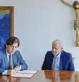 Presidente da República, Luiz Inácio Lula da Silva, dá posse a Frederico de Siqueira Filho como Ministro de Estado das Comunicações.  Palácio do Planalto.  Foto: Ricardo Stuckert / PR
