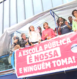 Bancada de assembleia dos professores do Estado de São Paulo na Avenida Paulista  Foto: Youtube/Apeoesp / Reprodução