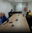 Ex-presidente Fernando Collor durante audiência de custódia  Foto: STF / Reprodução