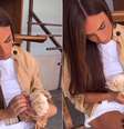 Nicole Bahls batizou uma nova galinha com o nome Lexa  Foto: Reprodução/Redes sociais