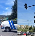 Trânsito 'deu nó' após semáforos apagarem durante apagão em Portugal  Foto: Reprodução/CNN Portugal