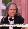 A atriz no programa 'Casa Feliz', do canal SIC: "A arte não tem limites"  Foto: Reprodução
