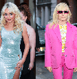 Sabrina Carpenter e Donatella Versace para o coquete pré  Foto: Met Gala - Reprodução/Getty Images / Manequim
