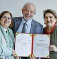 Presidente Luiz Inácio Lula da Silva empossa Márcia Helena Carvalho Lopes como Ministra de Estado das Mulheres  Foto:  Ricardo Stuckert / PR