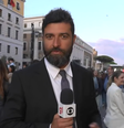 Rodrigo Carvalho na cobertura do anúncio do novo papa  Foto: Reprodução/Globo