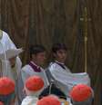 O novo papa, Leão XIV, celebrou nesta sexta-feira, 9, sua primeira missa como líder da Igreja Católica  Foto: Reprodução/X/Vatican News