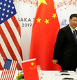 Trump e Xi na reunião do G20 em Osaka, no Japão, em 2019  Foto: Reuters / BBC News Brasil