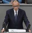 O chanceler alemão Friedrich Merz apresenta seu discurso de política geral no Bundestag, em 14 de maio de 2025. No centro de sua fala, a política externa, a ameaça russa e o fortalecimento da defesa europeia.  Foto: AP - Markus Schreiber / RFI