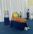 Divaldo Franco está sendo velado com o caixão fechado, no Ginásio da Mansão do Caminho, em Salvador (BA)  Foto: Maria Clara Andrade/Terra