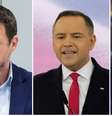 Os três principais candidatos poloneses: o prefeito progressista de Varsóvia, Rafal Trzaskowski (à esquerda), o candidato do partido nacionalista polonês, Karol Nawrocki (centro), e o candidato da extrema-direita, Slawomir Mentzen.  Foto: © Fotomontagem AP / RFI