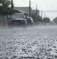 Imagem mostra rua com neve.  Foto: Divulgação/Inmet