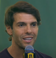 Kaká durante entrevista coletiva da Kings League  Foto: Reprodução/Youtube