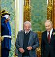O presidente da Rússia, Vladimir Putin, recebe o presidente do Brasil, Luiz Inácio Lula da Silva, para uma reunião no Kremlin, em Moscou  Foto: Ricardo Stuckert / Presidencia da Republica / Estadão