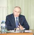 Vladimir Putin presidiu uma reunião com os chefes de governos municipais da região de Kursk. Foto: Mikhail Polnikov, Departamento de Comunicação da Usina Nuclear de Kursk.  Foto: Foto: Mikhail Polniko