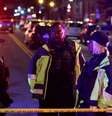 Policiais trabalham no local onde dois funcionários da embaixada de Israel foram mortos a tiros perto do Museu Judaico da Capital, em Washington, nesta quarta-feira (21)  Foto: REUTERS - Jonathan Ernst / RFI