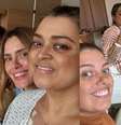 Preta Gil com Carolina Dieckmann, Malu Barbosa e Marcello Azevedo: amigos para todas as horas  Foto: Reproduções