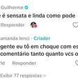Comentário João Guilherme (Reprodução/Instagram)  Foto: Márcia Piovesan