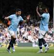  Foto: Alex Broadway/Getty Images - Legenda: Gundogan (E) comemora o gol da vitória no Craven Cottage / Jogada10