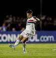 Bobadilla, no confronto do São Paulo com o Talleres, pela Libertadores, nesta terça, 27  Foto: Rubens Chiri e Paulo Pinto/Saopaulofc.net