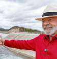 Lula durante visita à estação de bombeamento da EBI  Foto: 3, no Sitio Negreiros -  Ricardo Stuckert/PR / Perfil Brasil