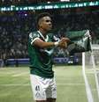 Estêvão comemora gol pelo Palmeiras, dono da melhor campanha da fase de grupos  Foto: Estadão Conteúdo/VINICIUS NUNES