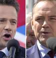 A disputa entre os candidatos Rafal Trzaskowski (à esquerda), e Karol Nawrocki (à direita) promete ser acirrada em eleições na Polônia  Foto: AP - Czarek Sokolowski / RFI